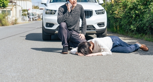 Sacramento Pedestrian Hit-and-Run Accident Injury Scene