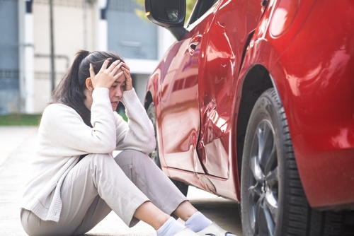 Woman Distressed After Car Accident in Hollywood Florida Woman Distressed After Car Accident in Hollywood Florida