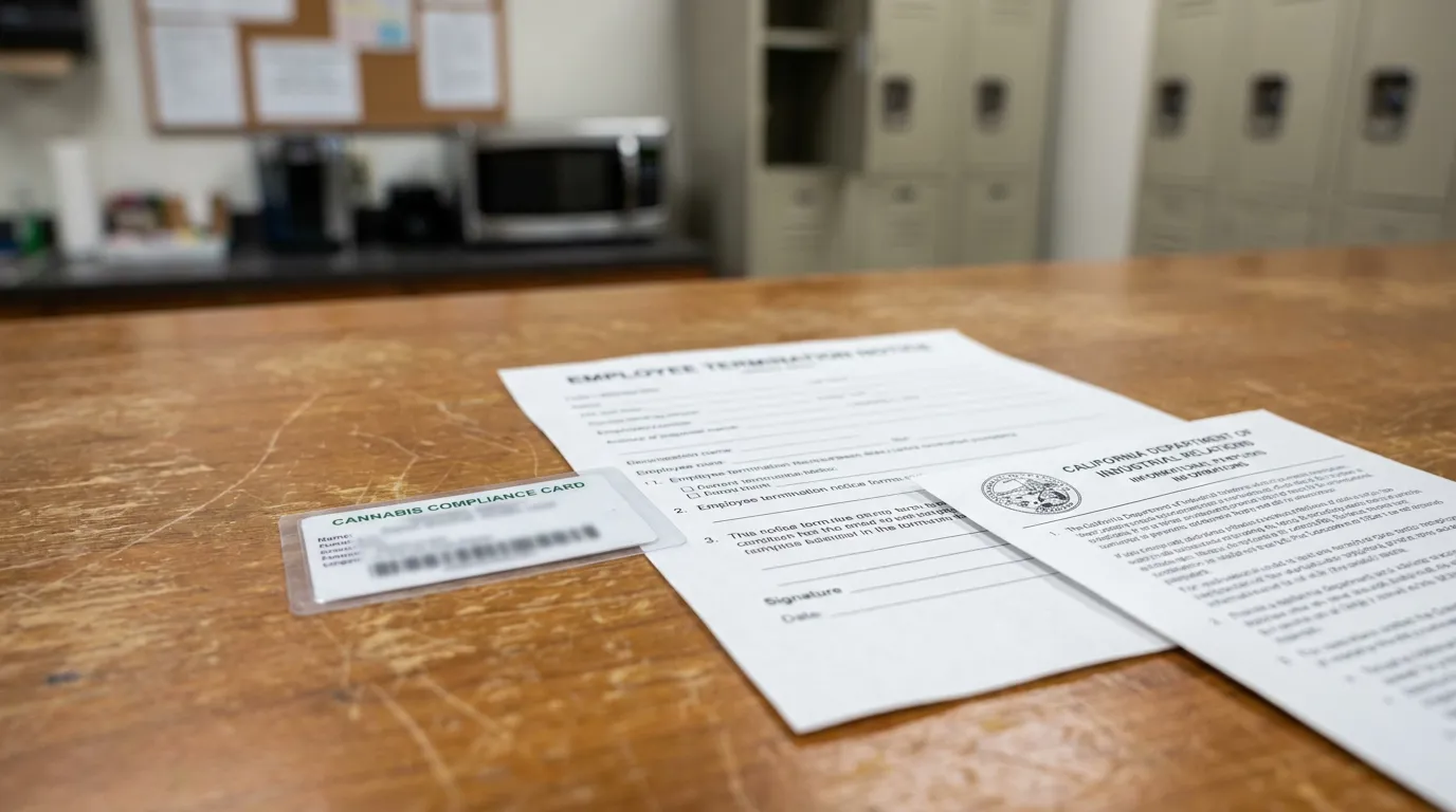 Redondo Beach Employee Termination Notice Cannabis Compliance Card Cannabis Compliance Card beside Employee Termination Notice and California Department of Industrial Relations form