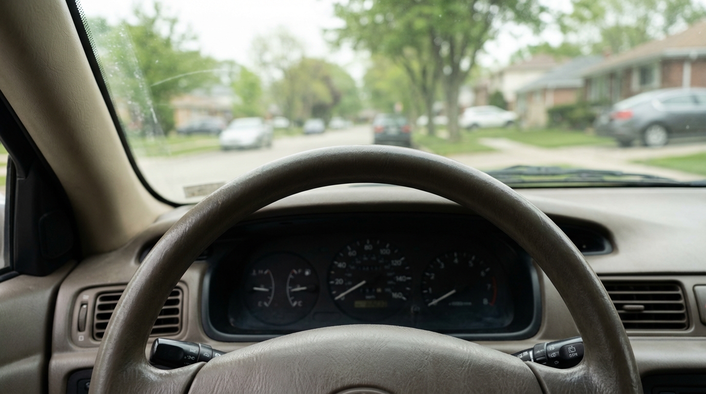 Nebraska Driver Steering Wheel Dashboard View