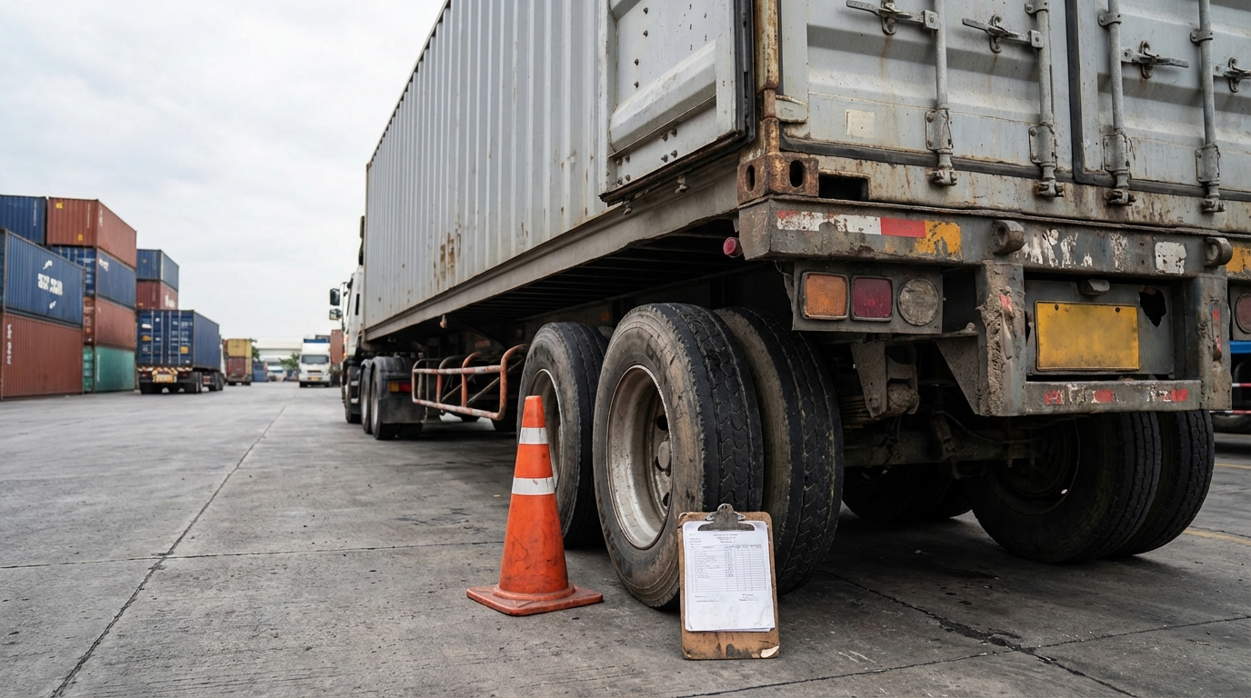 Orlando Truck Accident Liability Inspection Clipboard Safety Cone
